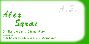 alex sarai business card
