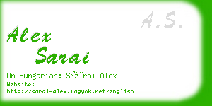 alex sarai business card